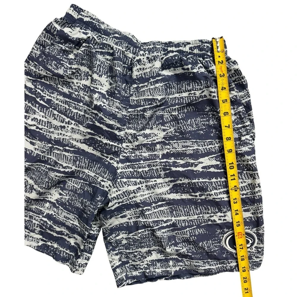 Nike Penn State Nittany Lions AOP Woven Shorts Men Navy White Swim Trunks Size L